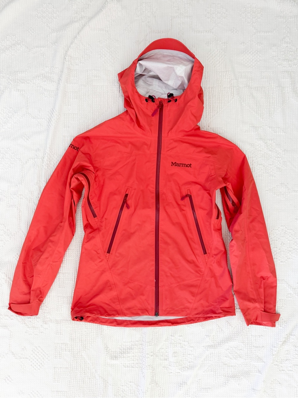 Marmot Eclipse Rain Jacket Coat Shell Orange Hibiscus
